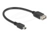 Delock USB-kabel 20cm Sort