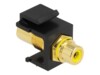 Delock Keystone Module RCA female > RCA female Sort Guld Gul
