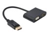 Cablexpert Videoadapter DisplayPort / HDMI / VGA 10cm Sort