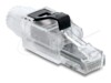 Delock RJ45 plug field assembly Cat.6A unshielded transparent / black