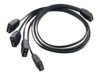 SilverStone 4-1 pin ARGB 4-1 pin ARGB Sort 30cm Splitter til blæser