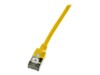 LogiLink SlimLine CAT 6a SSTP, PiMF 50cm Patchkabel Yellow RAL 1021