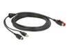 Delock Forstærket USB kabel 3m Sort