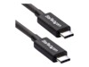 StarTech.com 2m (6.6ft) Thunderbolt 3 Cable, 20Gbps, 100W PD, 4K Video, Thunderbolt-Certified, Compatible w/ TB4/USB 3.2/DisplayPort Thunderbolt kabel 2m Sort