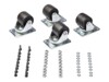 StarTech.com Heavy Duty Casters for Server Racks/Cabinets, Set of 4 Universal M6 2-inch Swivel Caster Kit, 45x75mm Pattern, Replacement Caster Wheels for 4 Post Racks, Steel/Plastic - 4-Pack Rolling Caster Kit (RKCASTER2) Styrehjulspakke for rack Sort Søl