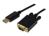 StarTech.com 10 ft DisplayPort to VGA Adapter Cable - DP to VGA Video Converter - Active DisplayPort to VGA Cable for PC 1920x1200 - Black (DP2VGAMM10B) DisplayPort kabel 3.05m Sort