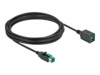 DeLOCK 8 pin USB PlusPower (12 V) (male) - 8 pin USB PlusPower (12 V) (female) Sort 4m PoweredUSB extension cable