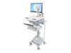 Ergotron StyleView Vogn med hjul LCD-display/tastatur/mus/CPU/notebook/stregkodescanner Op til 22'