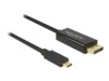 Delock Cable USB Type-Câ„¢ male > Displayport male (DP Alt Mode) 4K 60 Hz 2 m black