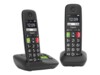 Gigaset E290A Duo Trådløs telefon Ingen nummervisning Sort