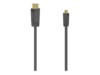 Hama HDMI han -> Mikro HDMI han 4096 x 2160 - 24 Hz 1.5 m Sort