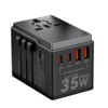 Dudao A35 Universal Travel Adapter Black