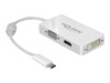 Delock Adapter USB Type-Câ„¢ male > VGA / HDMI / DVI female white