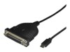 StarTech.com USB C to Parallel Printer Cable - DB25 Female Port for IEEE1284 Printers - Bus Powered - Printer Cable Adapter - USB to DB25 (ICUSBCPLLD25) USB / parallelkabel 183cm Sort