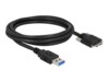 Delock USB-kabel 2m Sort