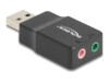 Delock USB-A til hovedtelefon-jackstikadapter Sort