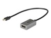 StarTech.com Mini DisplayPort to HDMI Adapter, mDP to HDMI Adapter Dongle, 1080p, Mini DisplayPort 1.2 to HDMI Monitor/Display, Mini DP to HDMI Video Converter, 12' Long Attached Cable - Thunderbolt 1/2 Compatible (MDP2HDEC) Videoadapter 30cm Sort Grå