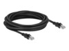 DeLOCK CAT 6a Foldet uskærmet snoet par (F/UTP) 5m Patchkabel Sort
