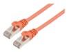 Prokord CAT 6 Afskærmet parsnoet (STP) 50cm Netværkskabel Orange