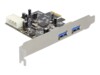 DeLock PCI Express card > 2x USB 3.0 USB-adapter PCI Express x1 5Gbps