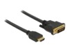 Delock Videoadapterkabel 1.5m Sort