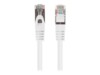 Lanberg CAT 6 Foldet uskærmet snoet par (F/UTP) 1m Patchkabel Hvid RAL 9010