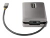 StarTech.com USB-C Multiport Adapter, 4K 60Hz HDMI/DP Video, 3-Port USB Hub, 100W Power Delivery Pass-Through, GbE, USB Type-C Travel Dock w/ Charging, 1ft/30cm Wrap-Around Cable - Mini Laptop Docking Station (DKT31CDHPD3) USB-C Dockingstation