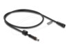 Delock Strøm DC jack 5,5 mm x 2,1 mm (male) - Strøm DC jack 5,5 mm x 2,1 mm (female) Sort Forlængerkabel til strøm