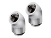 CORSAIR Hydro X Series 45° Rotary Adapter Kølevæske system tilpasning 2-pack Sølv