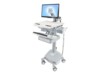 Ergotron StyleView Vogn med hjul LCD-display/tastatur/mus/CPU/notebook/stregkodescanner Op til 24'