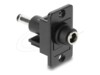Delock Panel Mount DC 5.5 x 2.5 mm female to DC 5.5 x 2.1 mm male black