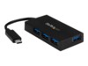 StarTech.com 4 Port USB C Hub - USB-C to 4x USB-A (USB 3.0/3.1 Gen 1 SuperSpeed 5Gbps) - USB Bus or Self Powered - BC 1.2 Charging Hub Hub 4 porte USB