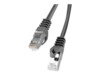 Lanberg CAT 6 Foldet uskærmet snoet par (F/UTP) 3m Patchkabel Sort RAL 9004