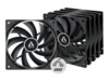 ARCTIC F12 PWM PST Fan 5-pack Sort 120 mm