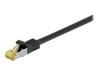 goobay CAT 7 SFTP, PiMF 25cm Patchkabel Sort