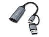 Qoltec Videoadapter Sort Grå
