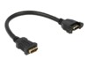Delock Panel-mount HDMI-kabel 25cm Sort
