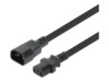 Manhattan Power IEC 60320 C13 Strøm IEC 60320 C14 Sort 3.05m Forlængerkabel til strøm