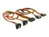 Delock Strøm-splitter 50cm Sort Orange Rød Gul