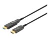 Manhattan HDMI to Micro HDMI Plenum-Rated Cable, 4K@60Hz (Premium High Speed), 50m, Active, Detachable HDMI Male (Type A), Male to Male, Black, Gold Plated Contacts, Lifetime Warranty, Polybag HDMI-kabel med Ethernet-sæt 50m Sort
