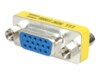 StarTech.com Slimline VGA HD15 Gender Changer - F/F - HD15 gender changer - VGA coupler - VGA gender changer (GC15HSF) Gender changer VGA (omformer)