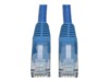 Eaton Tripp Lite Series Cat6 Gigabit Snagless Molded (UTP) Ethernet Cable (RJ45 M/M), PoE, Blue, 3 ft. (0.91 m), 50-Piece Bulk Pack CAT 6 Ikke afskærmet parsnoet (UTP) 91cm Patchkabel Blå