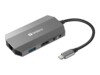 Sandberg USB-C 6-in1 Travel Dock Dockingstation