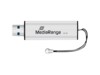 MediaRange SuperSpeed 64GB USB 3.0 USB stick Sort Sølv