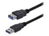 StarTech.com 1m Black SuperSpeed USB 3.0 Extension Cable A to A - Male to Female USB 3 Extension Cable Cord 1 m (USB3SEXT1MBK) USB forlængerkabel 1m Sort