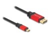 Delock Videoadapterkabel 3m Sort Rød