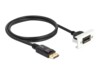 Delock DisplayPort kabel 1m Sort Hvid