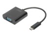 DIGITUS USB 3.1 Typ-C zu VGA Grafikadapter schwarz DA-70853