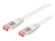 goobay CAT 6 Pairs in metal foil = PiMF (ledningspar i afskærmende folie) 1m Netværkskabel Hvid