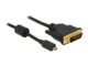 Delock Videoadapterkabel 1m Sort